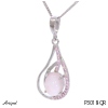 Pendentif P3018-QR en Quartz rose véritable