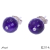 Earrings E2211-A with real Amethyst