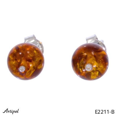 Boucles d'oreilles E2211-B en Ambre véritable