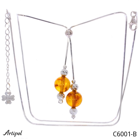 Necklace C6001-B with real Amber