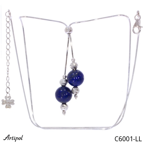 Halskette C6001-LL mit echter Lapis Lazuli
