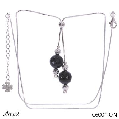 Necklace C6001-ON with real Black Onyx