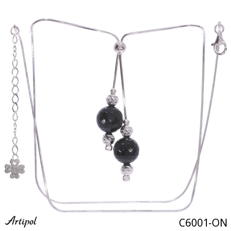 Necklace C6001-ON with real Black Onyx