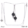Necklace C6001-ON with real Black Onyx