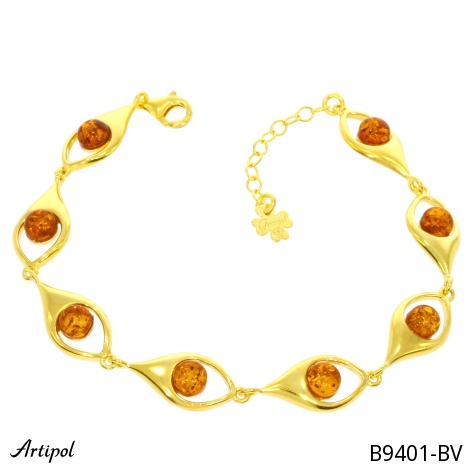 Bransoletka B9401-BV z Bursztynem