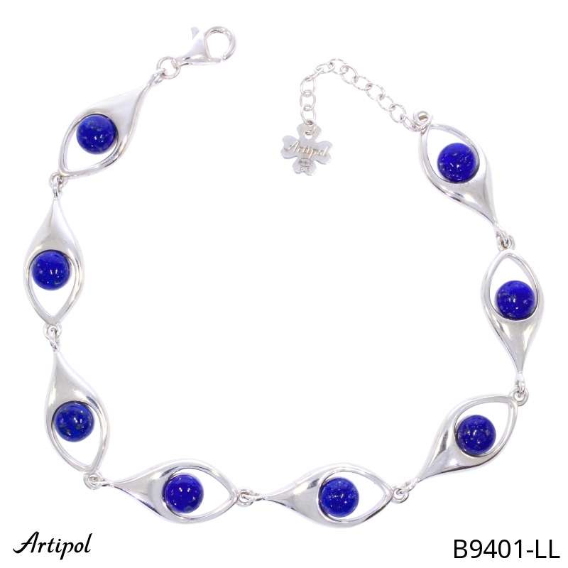 Bracelet B9401-LL with real Lapis lazuli