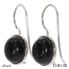 Earrings E3401-ON with real Black Onyx