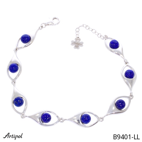 Bracelet B9401-LL with real Lapis lazuli