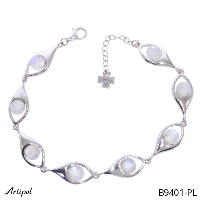 Bracelet B9401-PL en Pierre de lune véritable