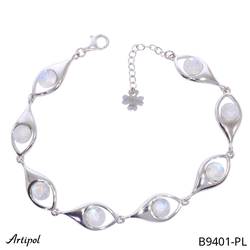 Armreif B9401-PL mit echter Mondstein