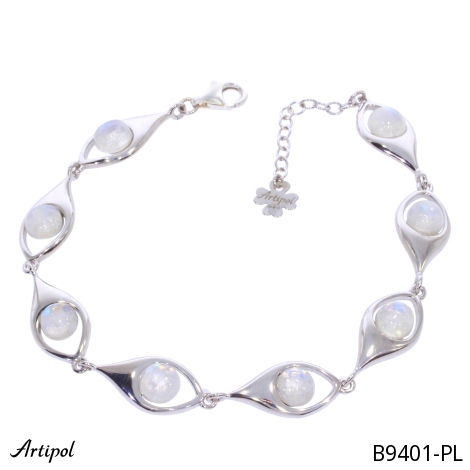 Bracelet B9401-PL with real Moonstone