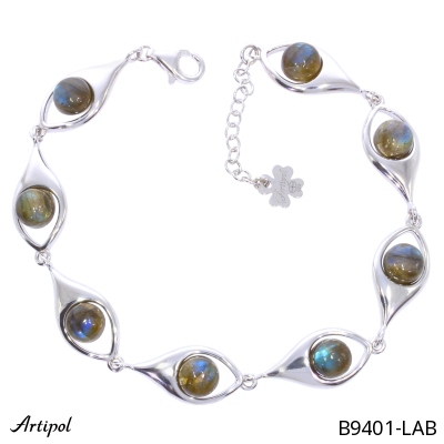 Armreif B9401-LAB mit echter Labradorit