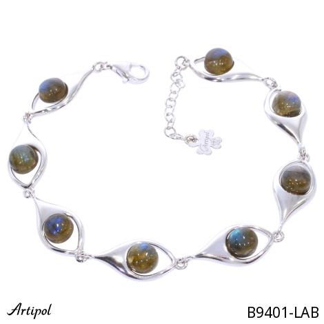 Armreif B9401-LAB mit echter Labradorit