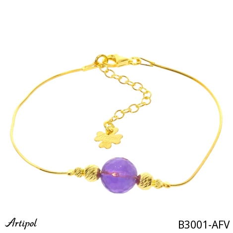 Bracelet B3001-AFV en Améthyste véritable