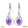 Earrings E5409-A with real Amethyst