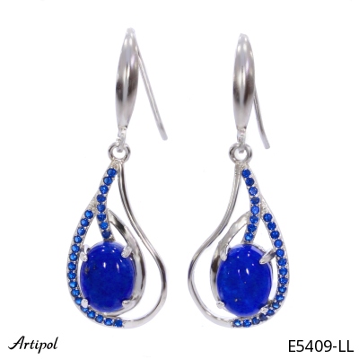 Earrings E5409-LL with real Lapis lazuli