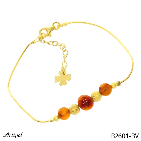 Bracelet B2601-BV with real Amber