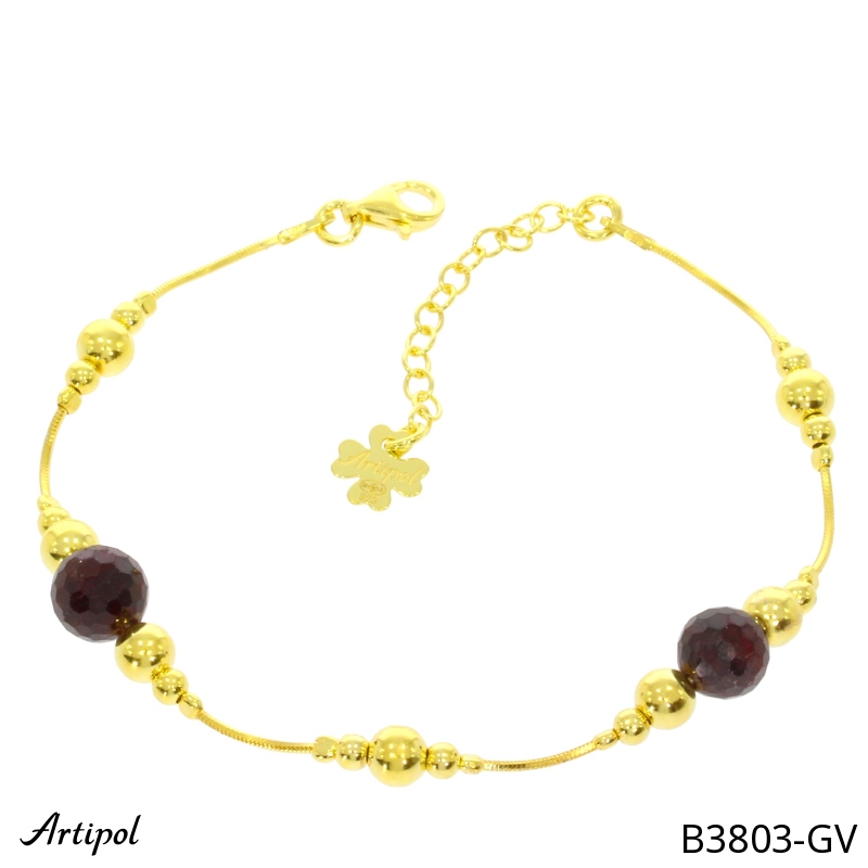 Bracelet B3803-GV en Grenat véritable