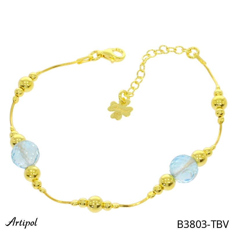 Armreif B3803-TBV mit echter Blauem Topas