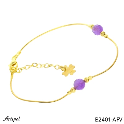 Bracelet B2401-AFV with real Amethyst