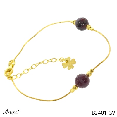 Bracelet B2401-GV with real Garnet