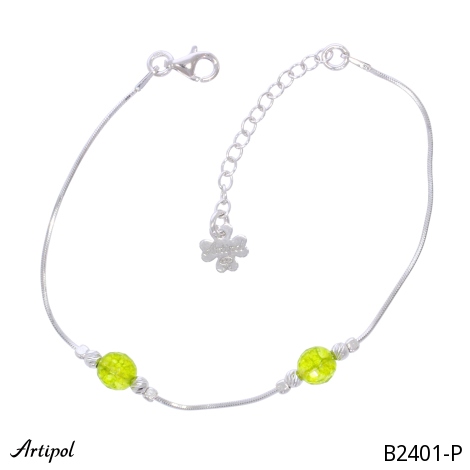 Bracelet B2401-P with real Peridot