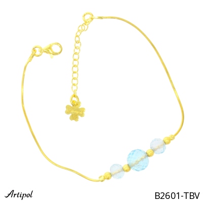 Armreif B2601-TBV mit echter Blauem Topas