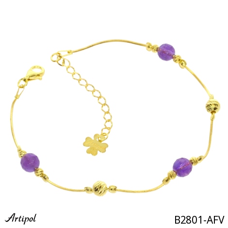Bracelet B2801-AFV en Améthyste véritable
