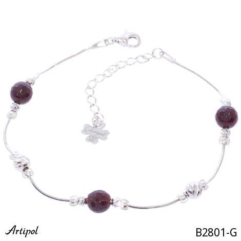 Bracelet B2801-G en Grenat véritable