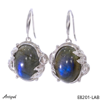 Earrings E8201-LAB with real Labradorite