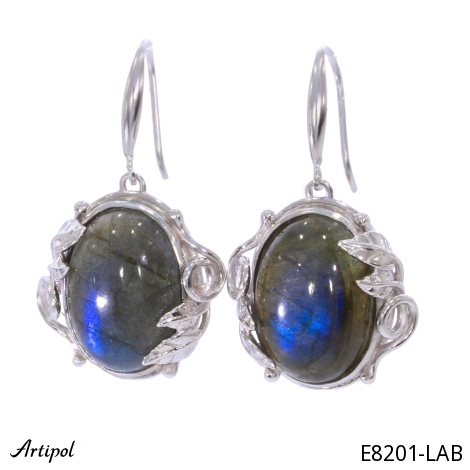 Boucles d'oreilles E8201-LAB en Labradorite véritable