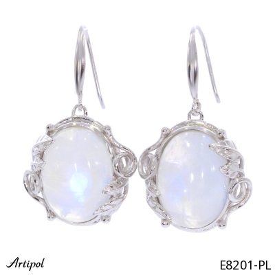 Boucles d'oreilles E8201-PL en Pierre de lune véritable