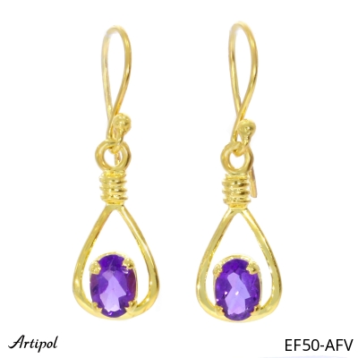 Ohrringe EF50-AFV mit echter Amethyst