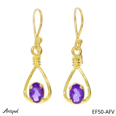 Earrings EF50-AFV with real Amethyst