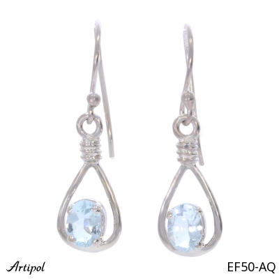 Earrings EF50-AQ with real Aquamarine