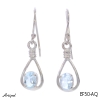 Boucles d'oreilles EF50-AQ en Aigue-marine véritable