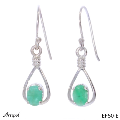 Earrings EF50-E with real Emerald