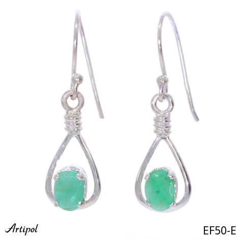 Earrings EF50-E with real Emerald