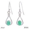 Earrings EF50-E with real Emerald