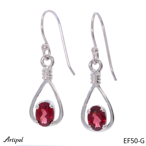 Earrings EF50-G with real Garnet