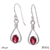 Ohrringe EF50-G mit echter Granat