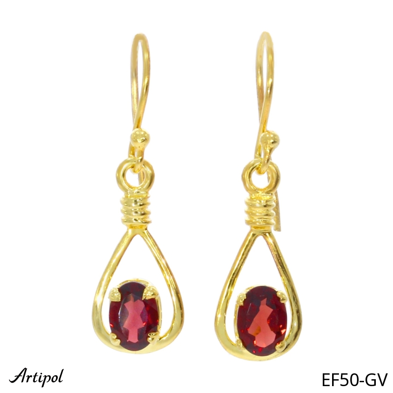 Boucles d'oreilles EF50-GV en Grenat véritable