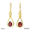 Earrings EF50-GV with real Garnet
