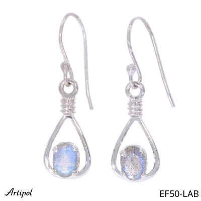 Earrings EF50-LAB with real Labradorite