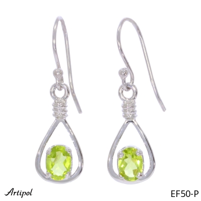 Earrings EF50-P with real Peridot