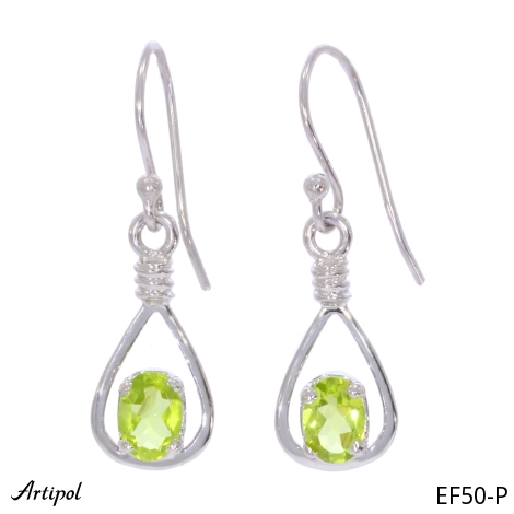 Earrings EF50-P with real Peridot