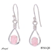 Earrings EF50-QR with real Rose Quartz