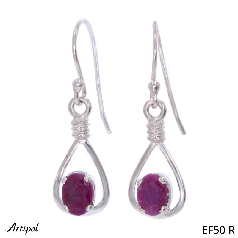 Boucles d'oreilles EF50-R en Rubis véritable