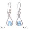 Earrings EF50-TB with real Blue Topaz