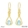 Earrings EF50-TBV with real Blue topaz
